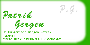 patrik gergen business card